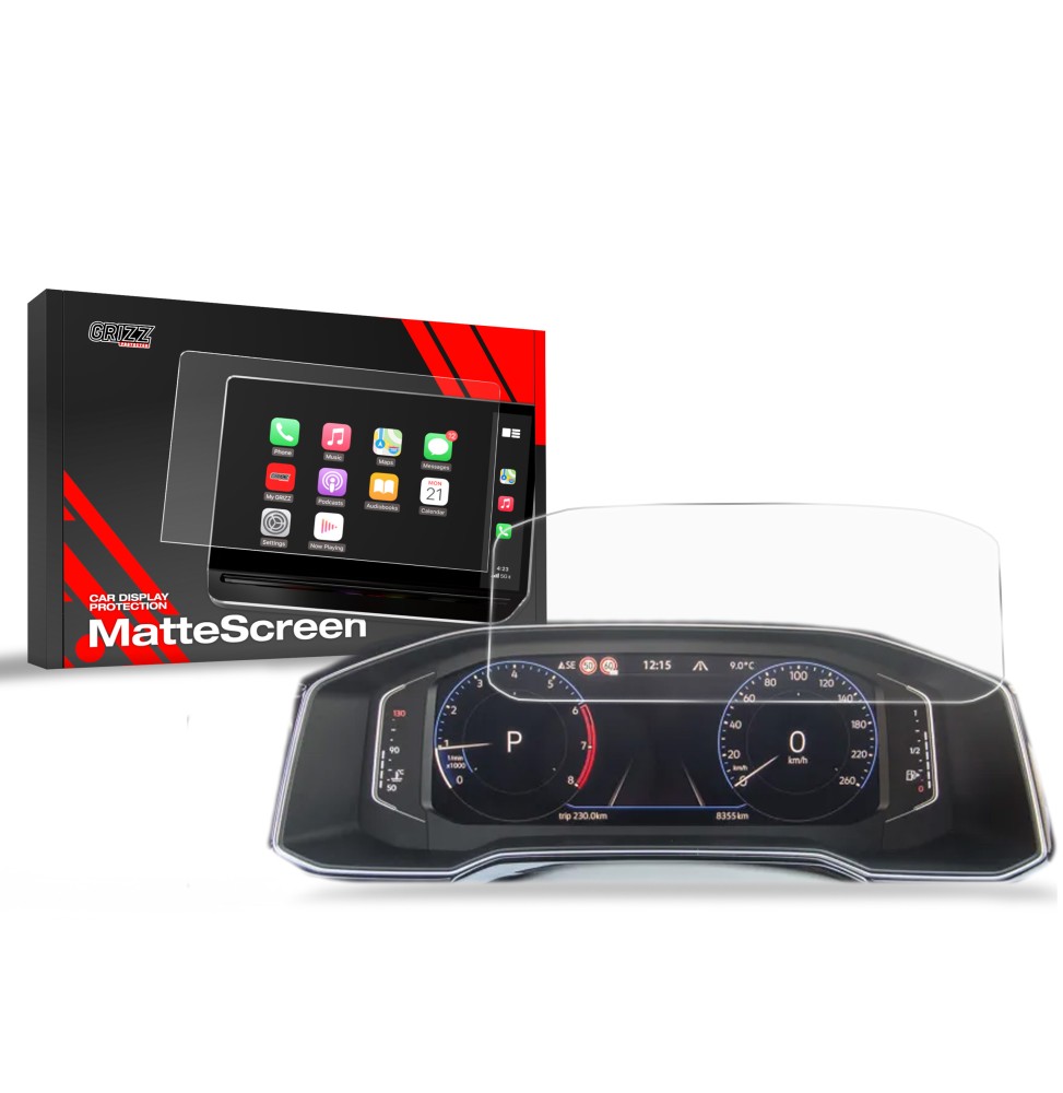 Folia antyodciskowa na ekran Volkswagen VW Passat B8 Digital Cockpit 10,25" (2019-2024) matowa Grizz