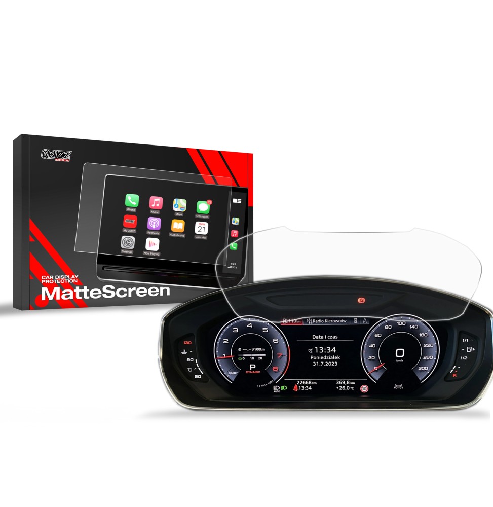 Folia antyodciskowa na ekran Audi Q3 Virtual Cockpit 10,25" (2020-2025) matowa Grizz