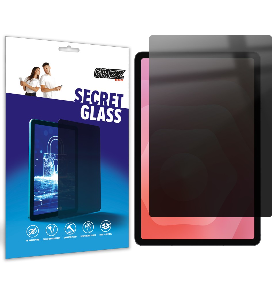 Sekretne szkło hybrydowe do Samsung Galaxy Tab S11 prywatyzujące Grizz SecretGlass