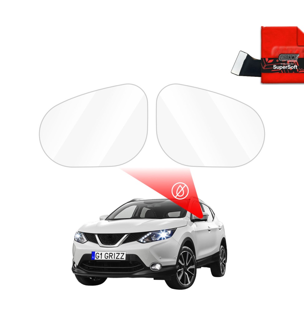 Folia przeciwdeszczowa na lusterka do Nissan Qashqai (2013-2017)