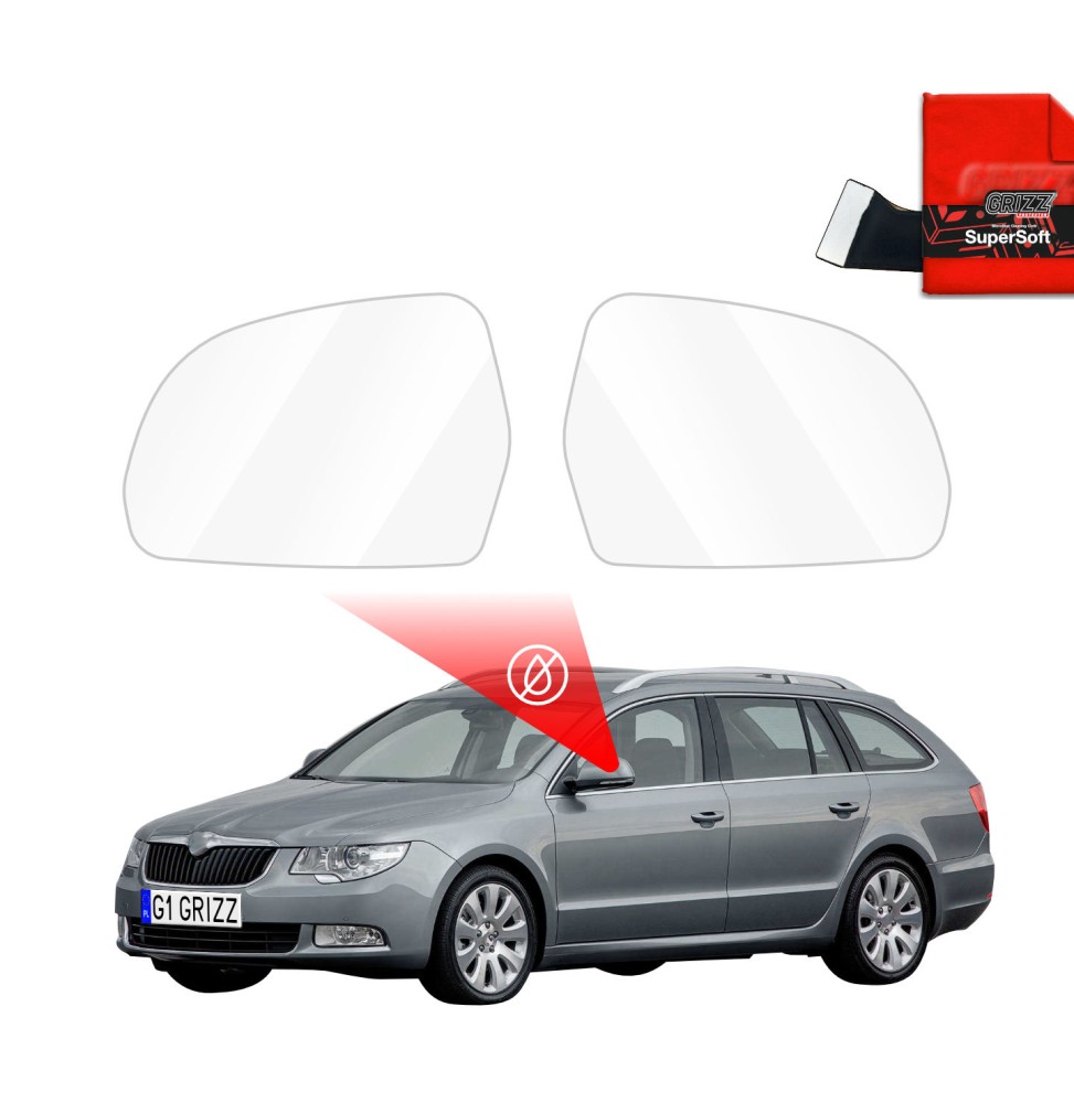 Folia przeciwdeszczowa na lusterka do Skoda Superb 2 (2008-2015)