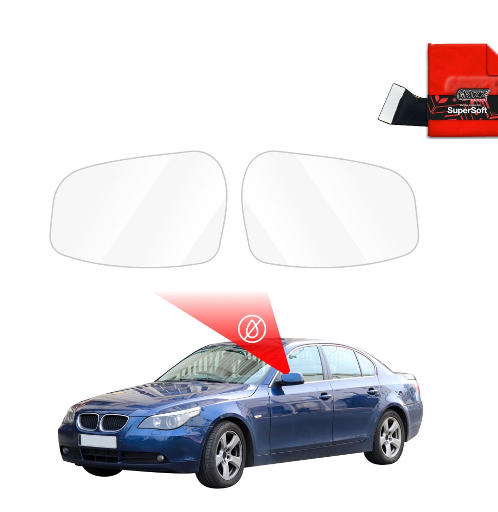 Folia przeciwdeszczowa na lusterka do BMW 5 E60 Sedan PreLCI (2003-2007)