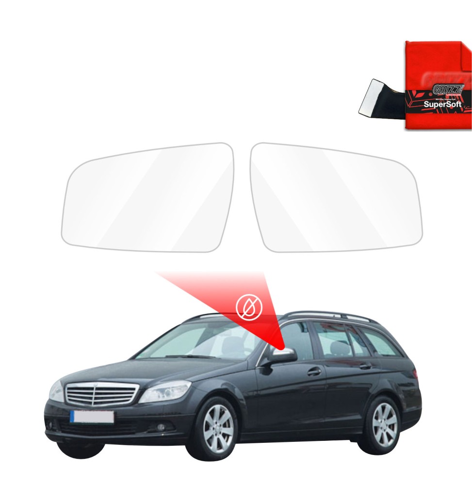Folia przeciwdeszczowa na lusterka do Mercedes Benz C Klasa S204 Kombi (2007-2011)