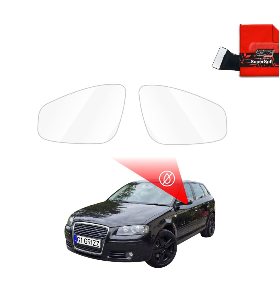 Folia przeciwdeszczowa na lusterka do Audi A3 8P Hatchback 5D (2003-2008)