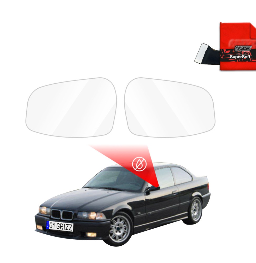 Folia przeciwdeszczowa na lusterka do BMW 3 E36 Coupe (1991-1999)