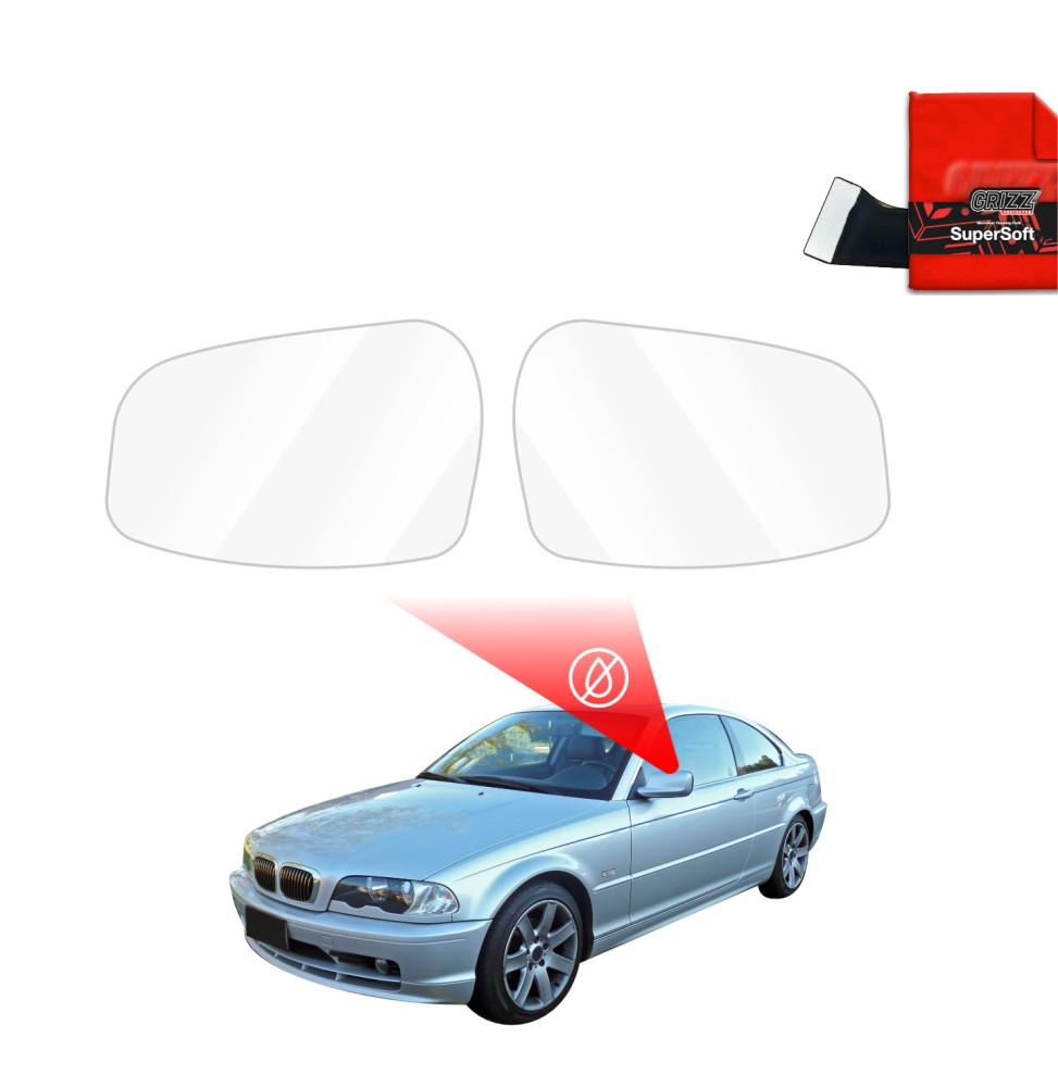 Folia przeciwdeszczowa na lusterka do BMW 3 E46 Coupe Pre-LCI (1999-2002)