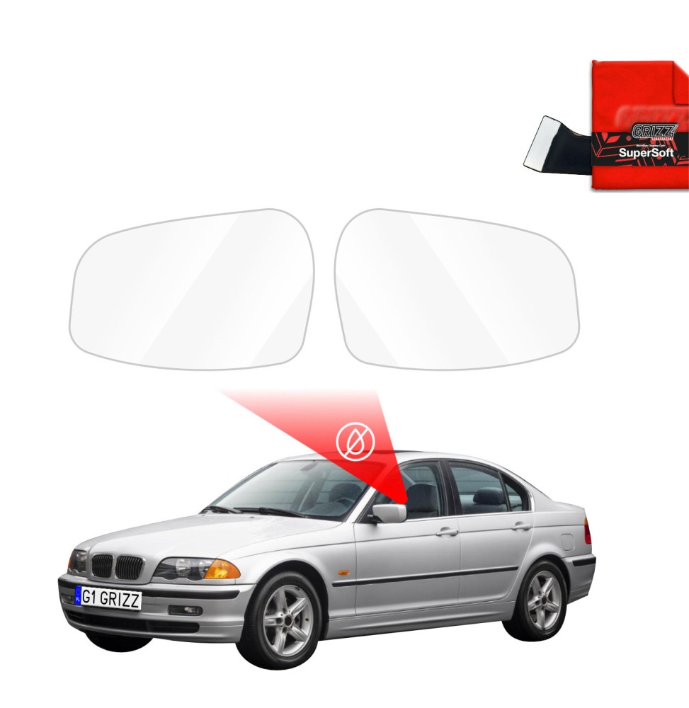 Folia przeciwdeszczowa na lusterka do BMW 3 E46 Sedan Pre-LCI (1998-2001)