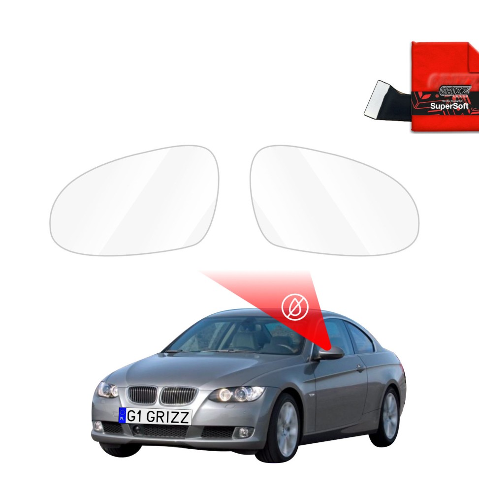 Folia przeciwdeszczowa na lusterka do BMW 3 E92 Coupe Pre-LCI (2006-2010)