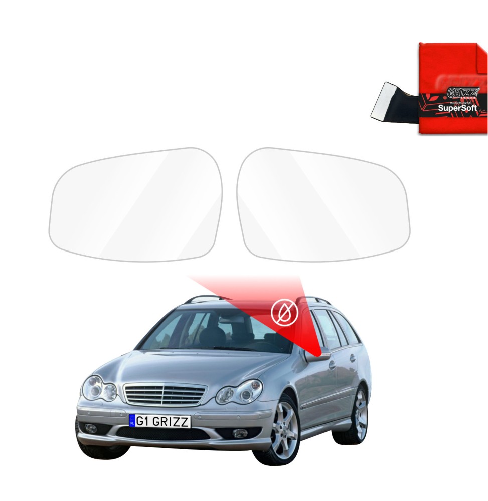 Folia przeciwdeszczowa na lusterka do Mercedes Benz C Klasa S203 Kombi (2001-2007)
