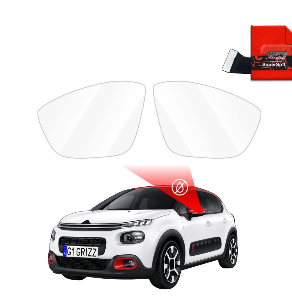 Folia przeciwdeszczowa na lusterka do Citroen C3 3 (2016-2020)
