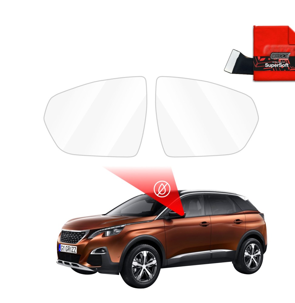 Folia przeciwdeszczowa na lusterka do Peugeot 3008 P84 (2016-2020)