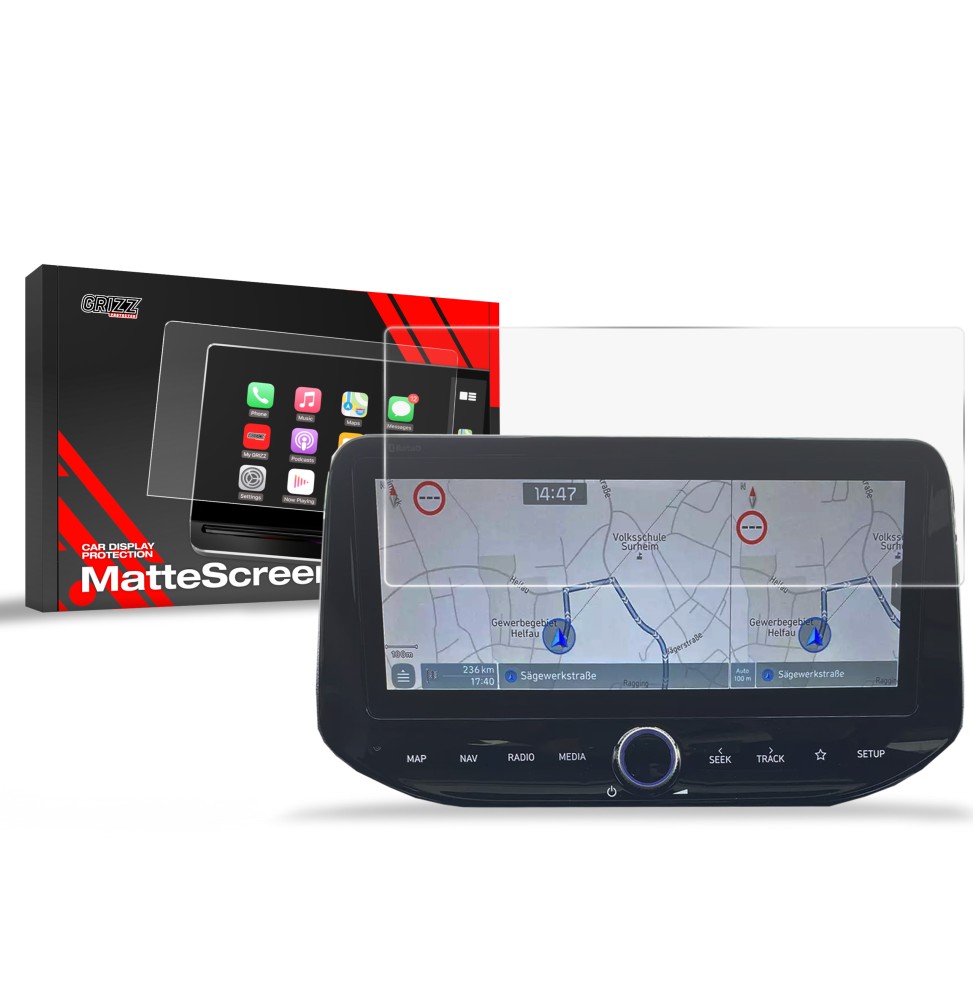 Folia antyodciskowa na ekran Hyundai i30 10,25" (2020-2024) matowa Grizz