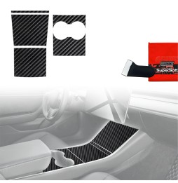 Folia do wnętrza Tesla Model 3 (2017-2020) GRIZZ 4w1 Karbonowa Połyskująca