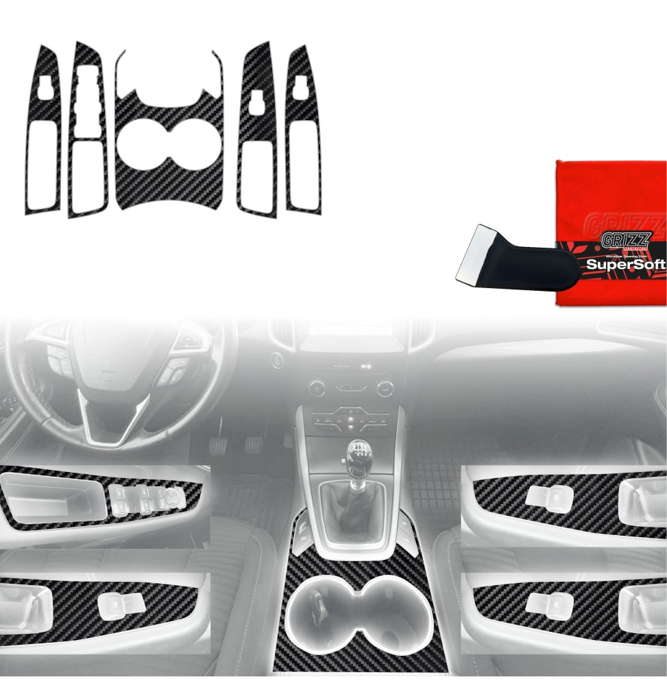 Folia do wnętrza Ford S-Max MK2 (2015-2023) GRIZZ 5w1 Karbonowa Połyskująca