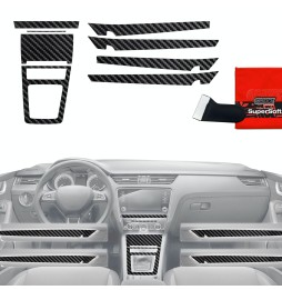 Folia do wnętrza Skoda Octavia 3 (2017-2020) GRIZZ 8w1 Karbonowa Połyskująca