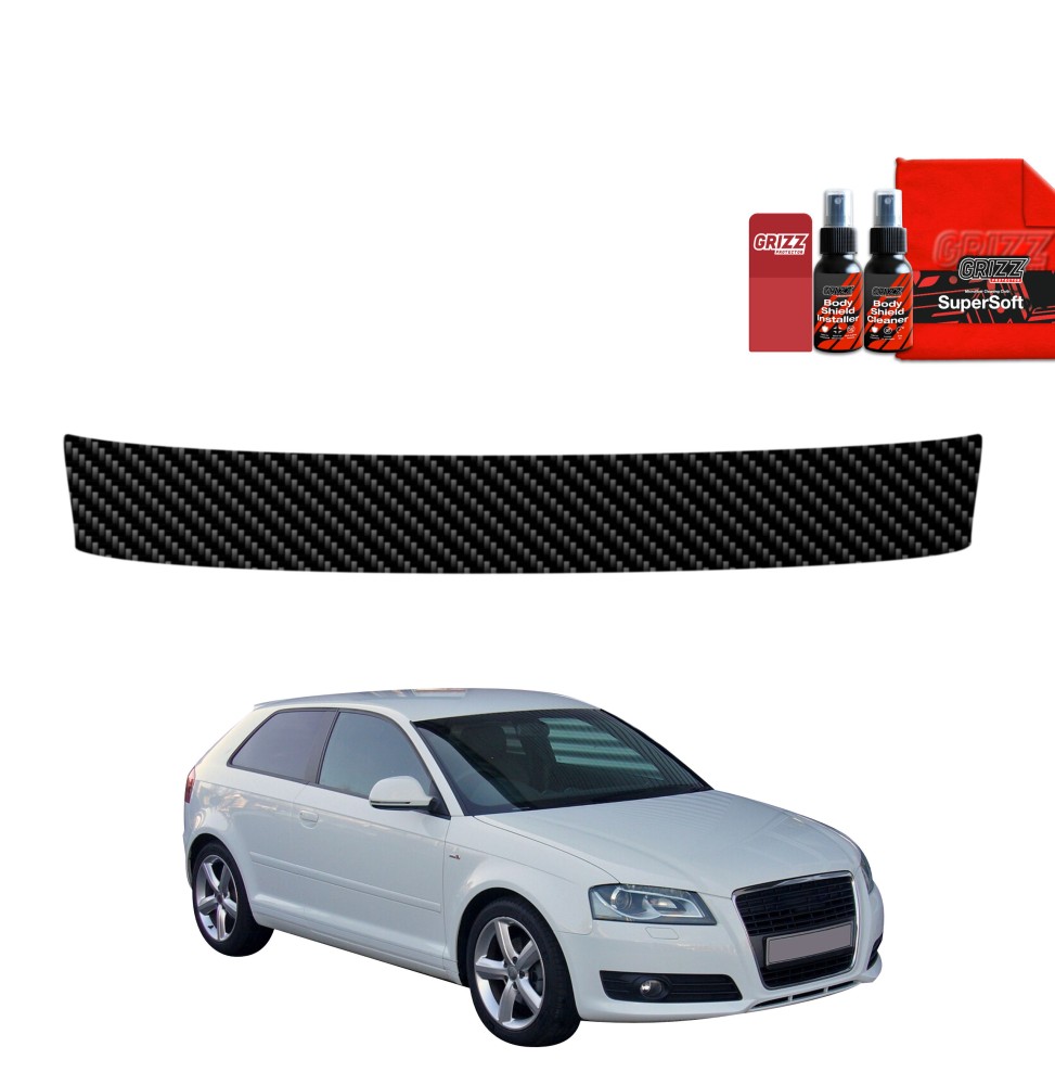 Folia karbonowa na próg bagażnika do Audi A3 8P Hatchback 3D (2003-2008)