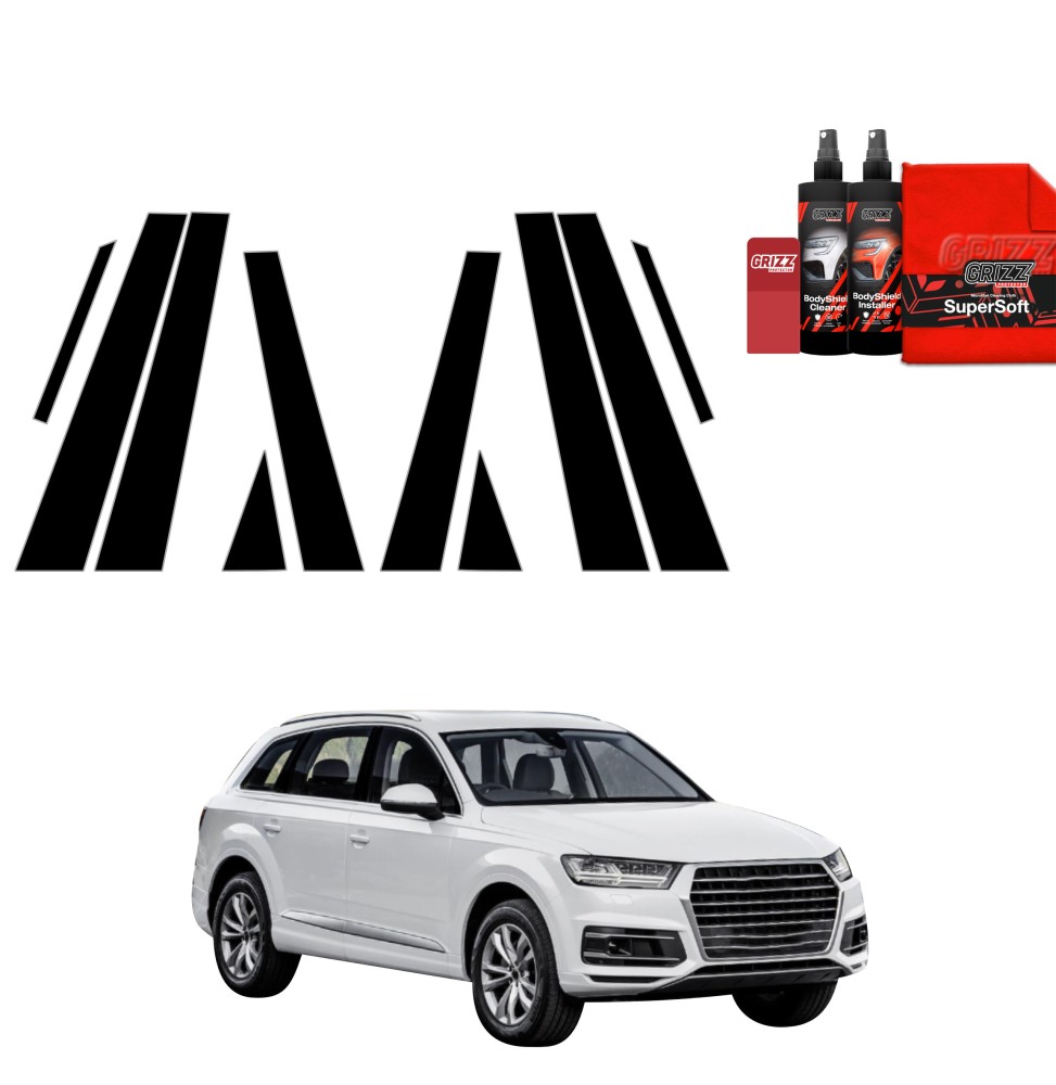 10w1 Czarna folia na słupki do Audi Q7 (2015-2019)