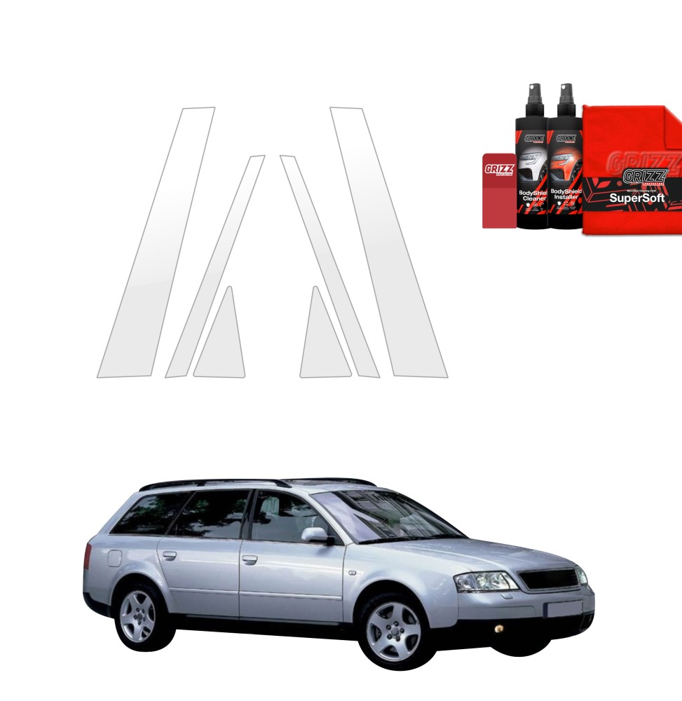 6w1 Folia ochronna na słupki do Audi A6 C5 Avant (1998-2004)