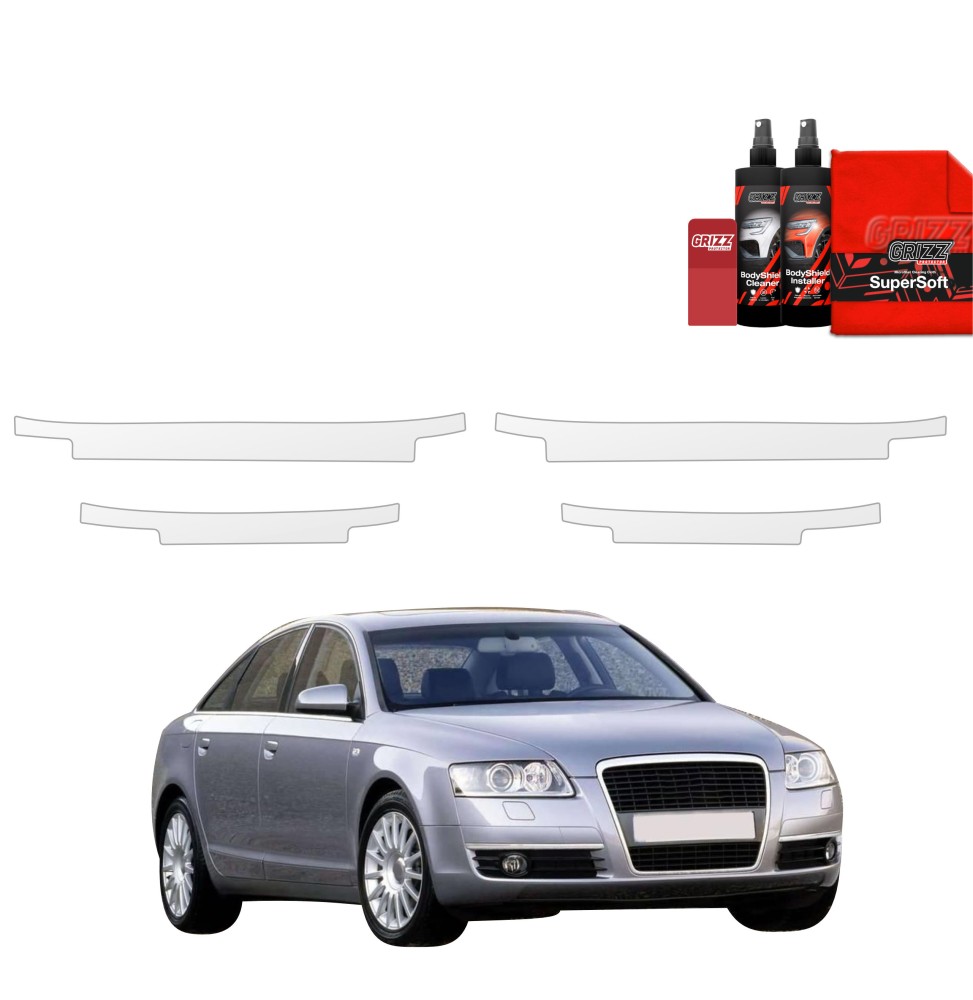 4w1 Folia ochronna na progi do Audi A6 C6 Sedan 4D (2004-2008)