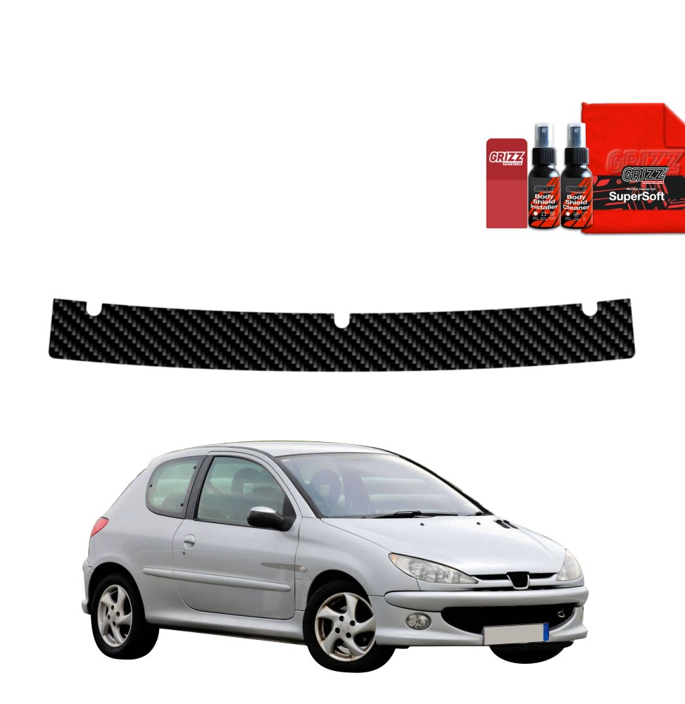 Folia karbonowa na próg bagażnika do Peugeot 206 (1998-2009)