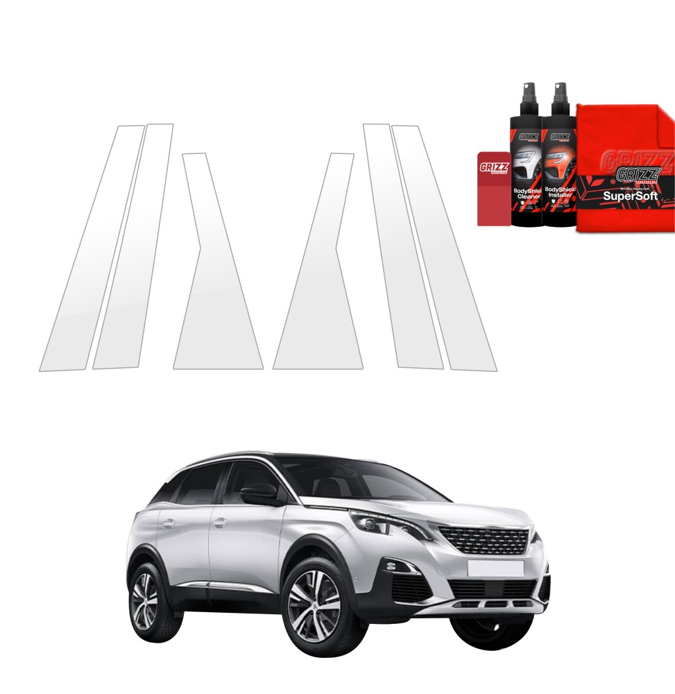 6w1 Folia ochronna na słupki do Peugeot 3008 (2016-2024)
