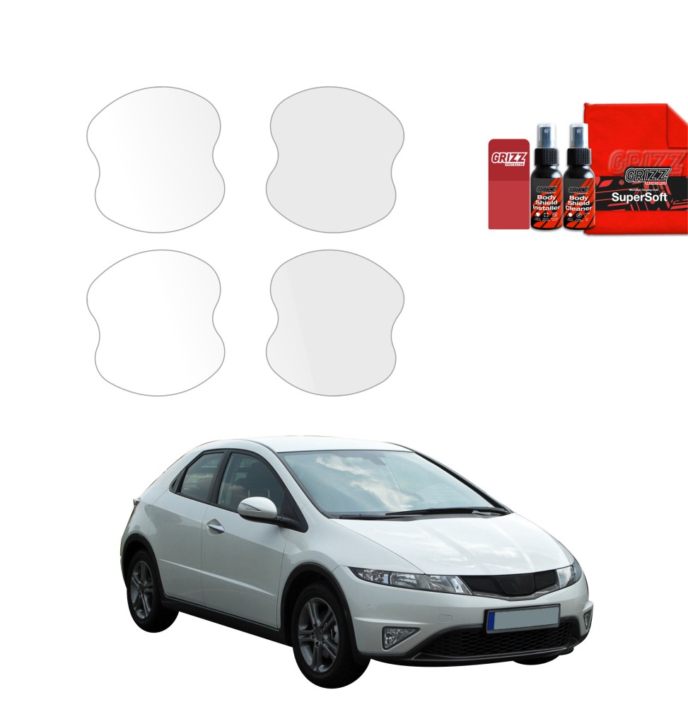 4w1 Folia ochronna pod klamki do Honda Civic 8 Hatchback 5D (2009-2011)