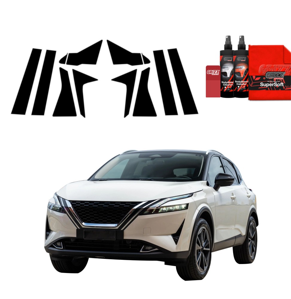 10w1 Czarna folia na słupki do Nissan Qashqai 3 (2021-2024)