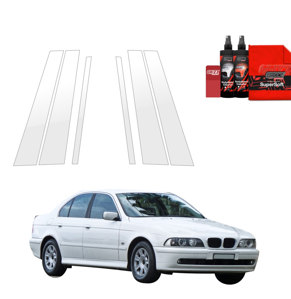 6w1 Folia ochronna na słupki do BMW 5 E39 Sedan (1995-2003)
