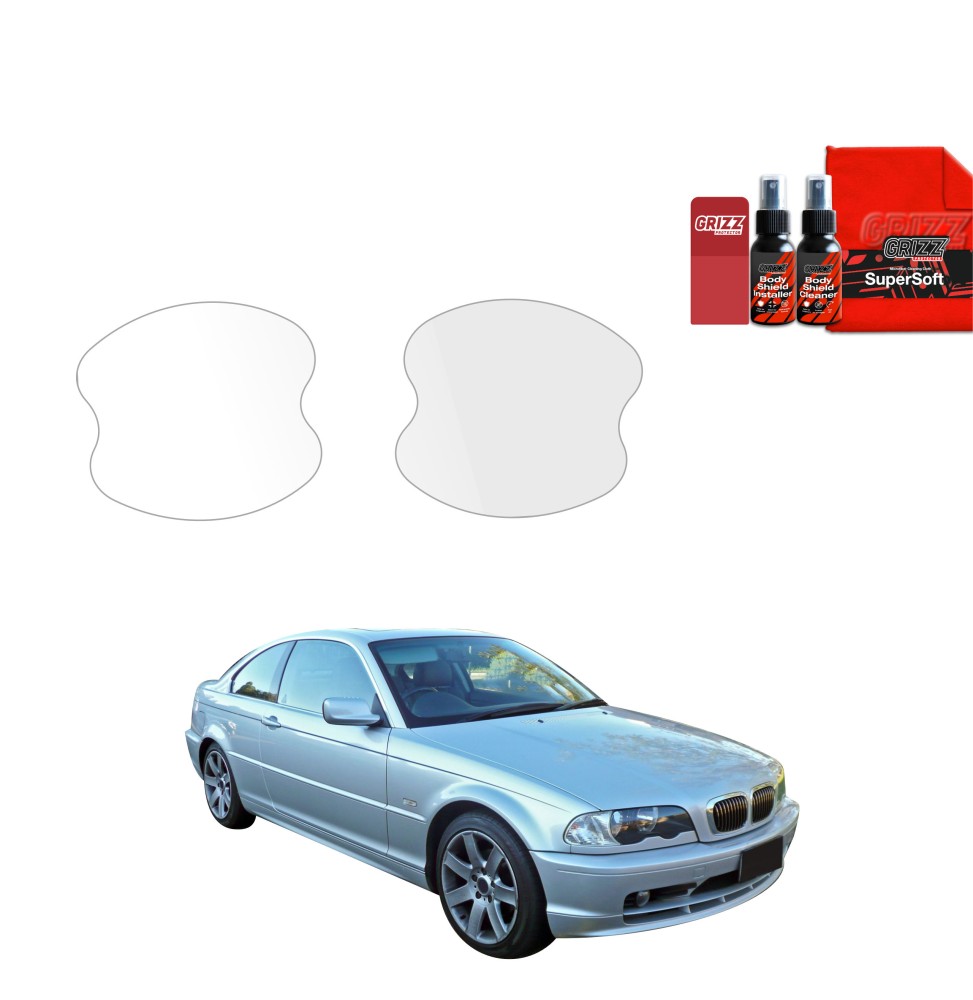 2w1 Folia ochronna pod klamki do BMW 3 E46 Coupe Pre-LCI (1999-2002)