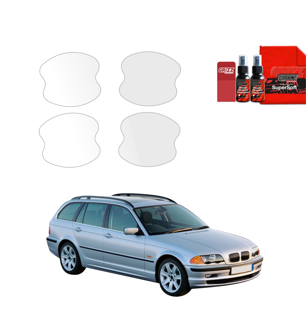 4w1 Folia ochronna pod klamki do BMW 3 E46 Kombi Pre-LCI (1998-2001)