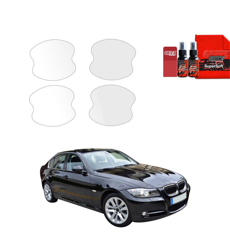 4w1 Folia ochronna pod klamki do BMW 3 E90 Sedan LCI (2008-2012)