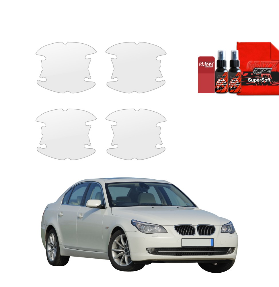 4w1 Folia ochronna pod klamki do BMW 5 E60 Sedan 4D (2007-2010)