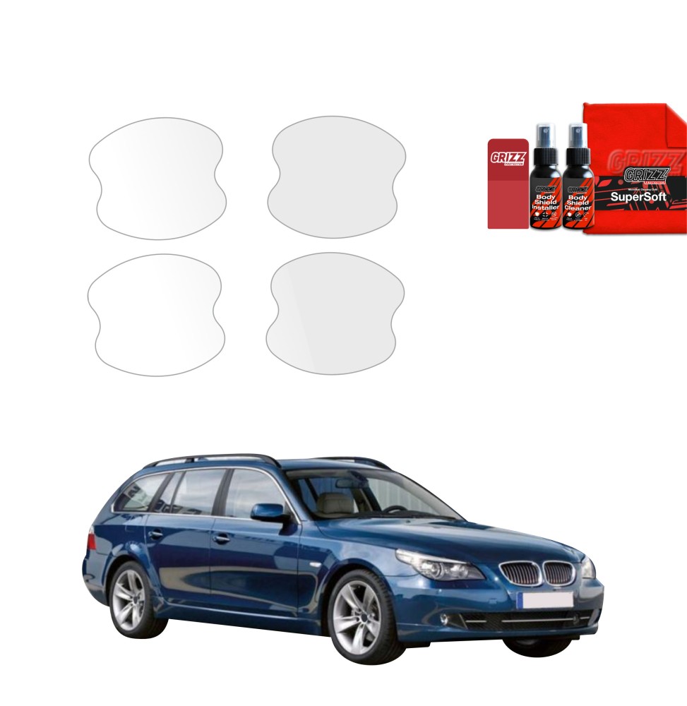4w1 Folia ochronna pod klamki do BMW 5 E61 Kombi LCI (2007-2010)