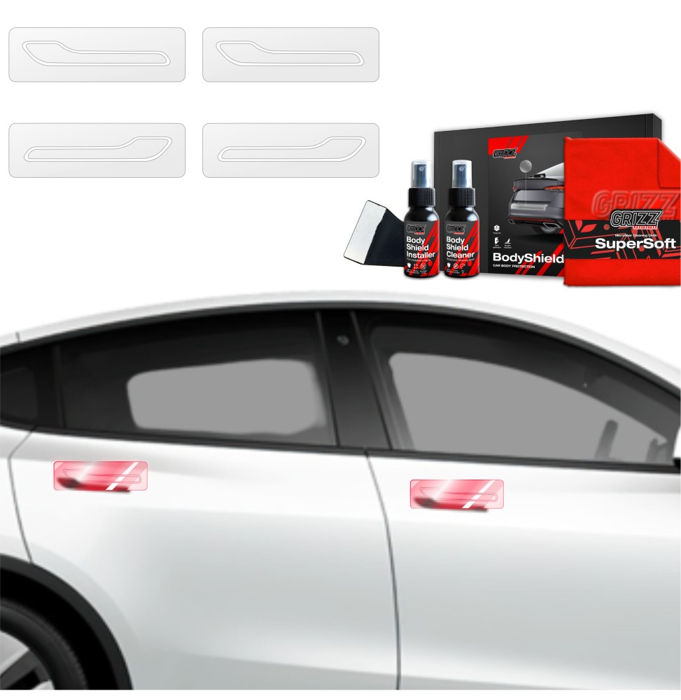 4w1 Folia ochronna na klamki do Tesla Model Y (2020-2024)