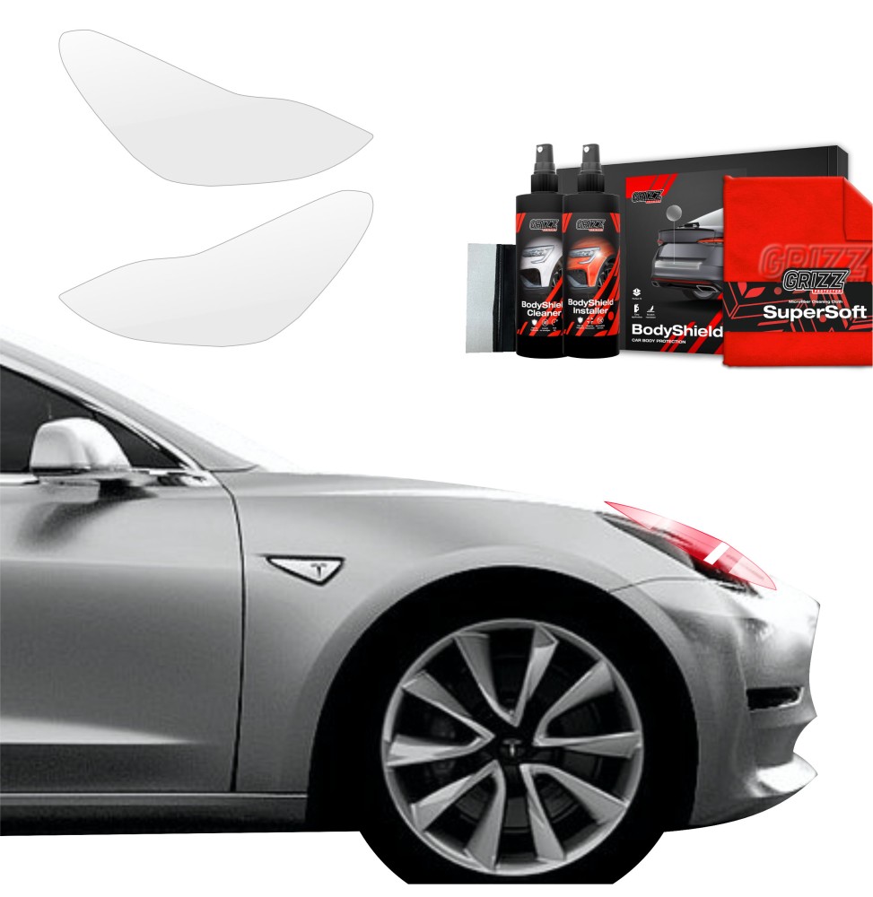 2w1 Folia ochronna na lampy do Tesla Model 3 (2017-2020)