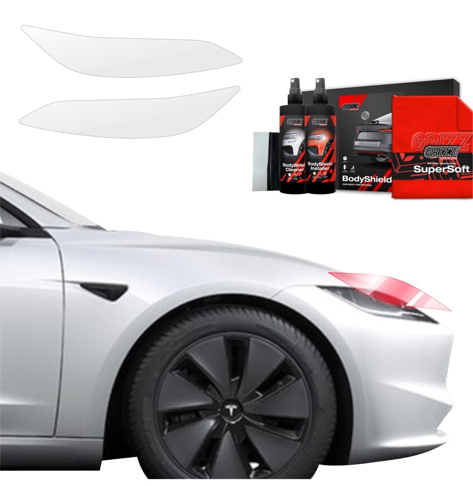 2w1 Folia ochronna na lampy do Tesla Model 3 (2021-2025)