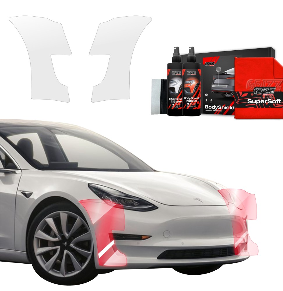 2w1 Folia ochronna na zderzak do Tesla Model 3 (2017-2020)