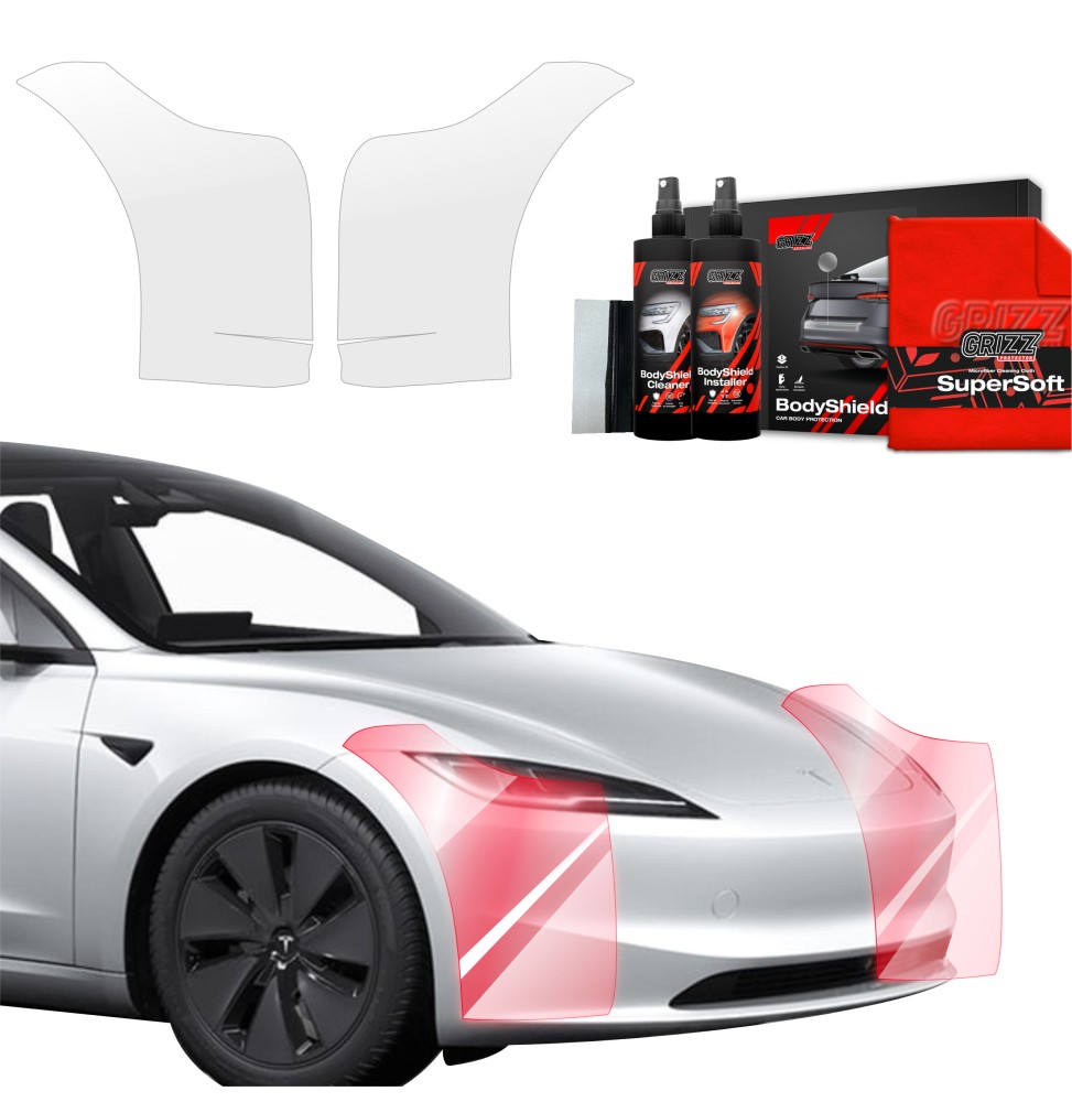 2w1 Folia ochronna na zderzak do Tesla Model 3 (2021-2025)