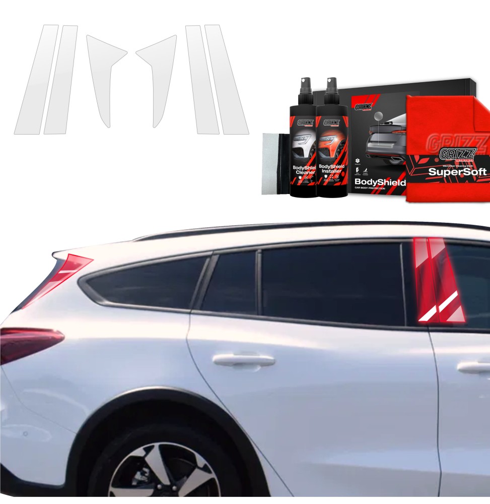 6w1 Folia ochronna na słupki do Ford Focus Active X Kombi Facelift (2021-2025)