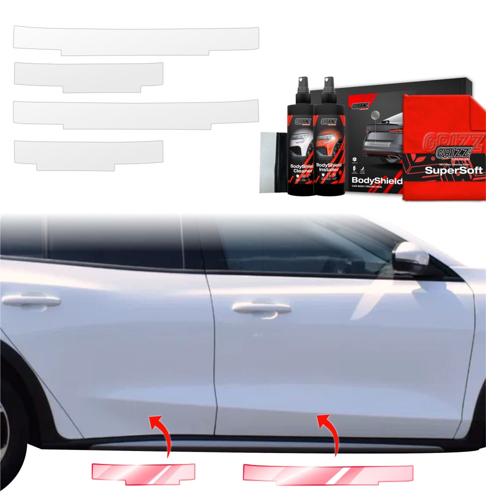 4w1 Folia ochronna na progi do Ford Focus Active X Kombi Facelift (2021-2025)