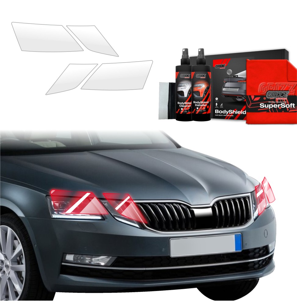 4w1 Folia ochronna na lampy do Skoda Octavia 3 (2017-2020)