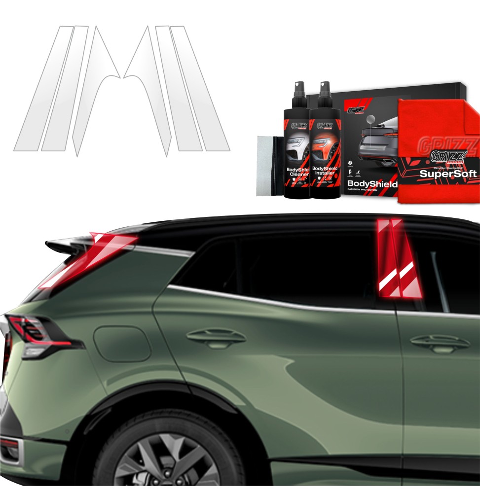 6w1 Folia ochronna na słupki do Kia Sportage 5 (2021-2025)