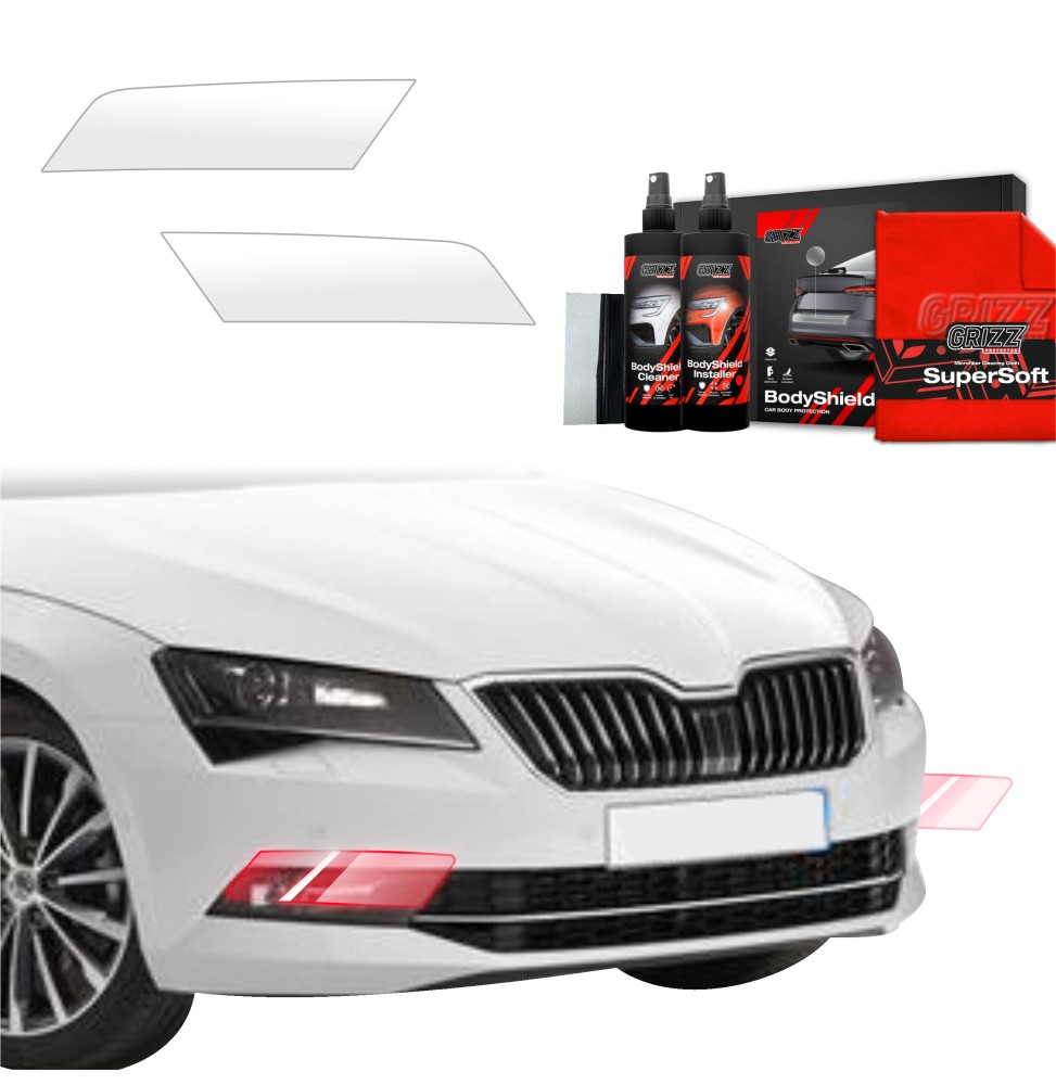 2w1 Folia ochronna na lampy przeciwmgielne do Skoda Superb 3 Combi (2015-2019)