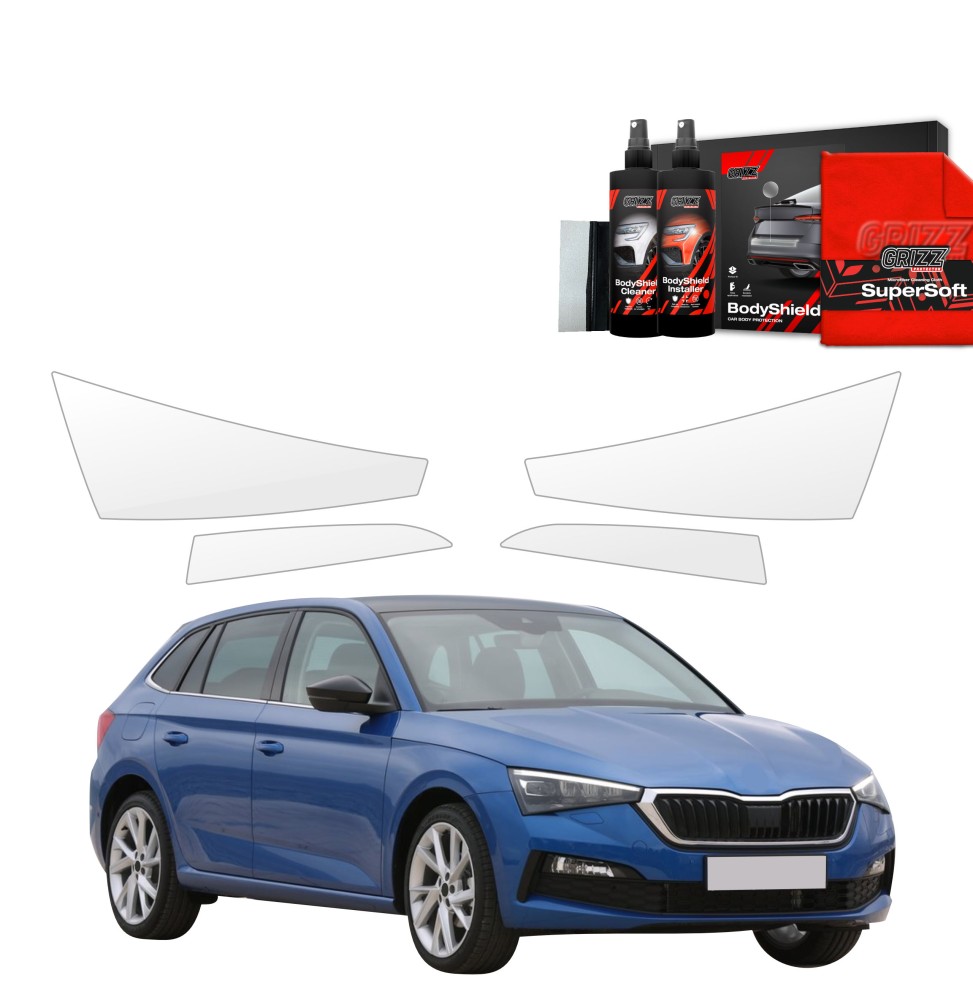 4w1 Folia ochronna na lampy do Skoda Scala (2019-2023)