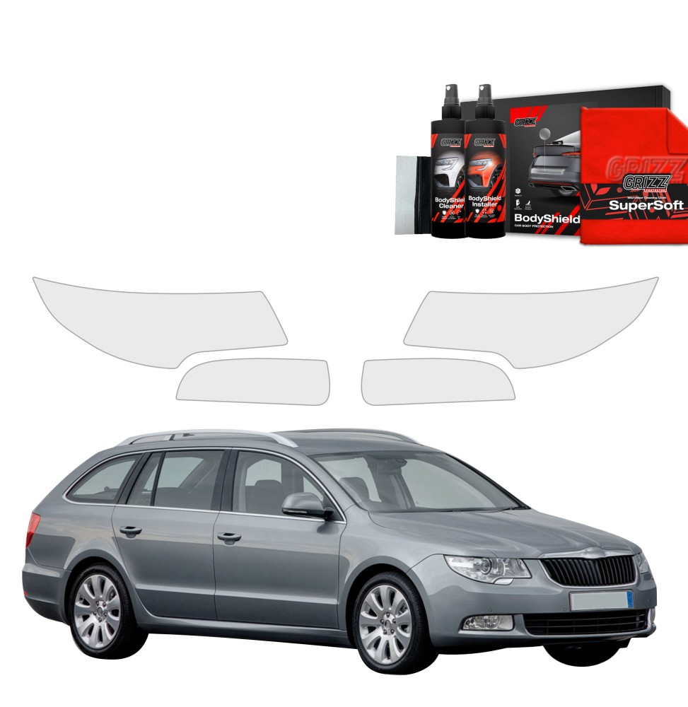 4w1 Folia ochronna na lampy do Skoda Superb 2 Kombi (2009-2013)