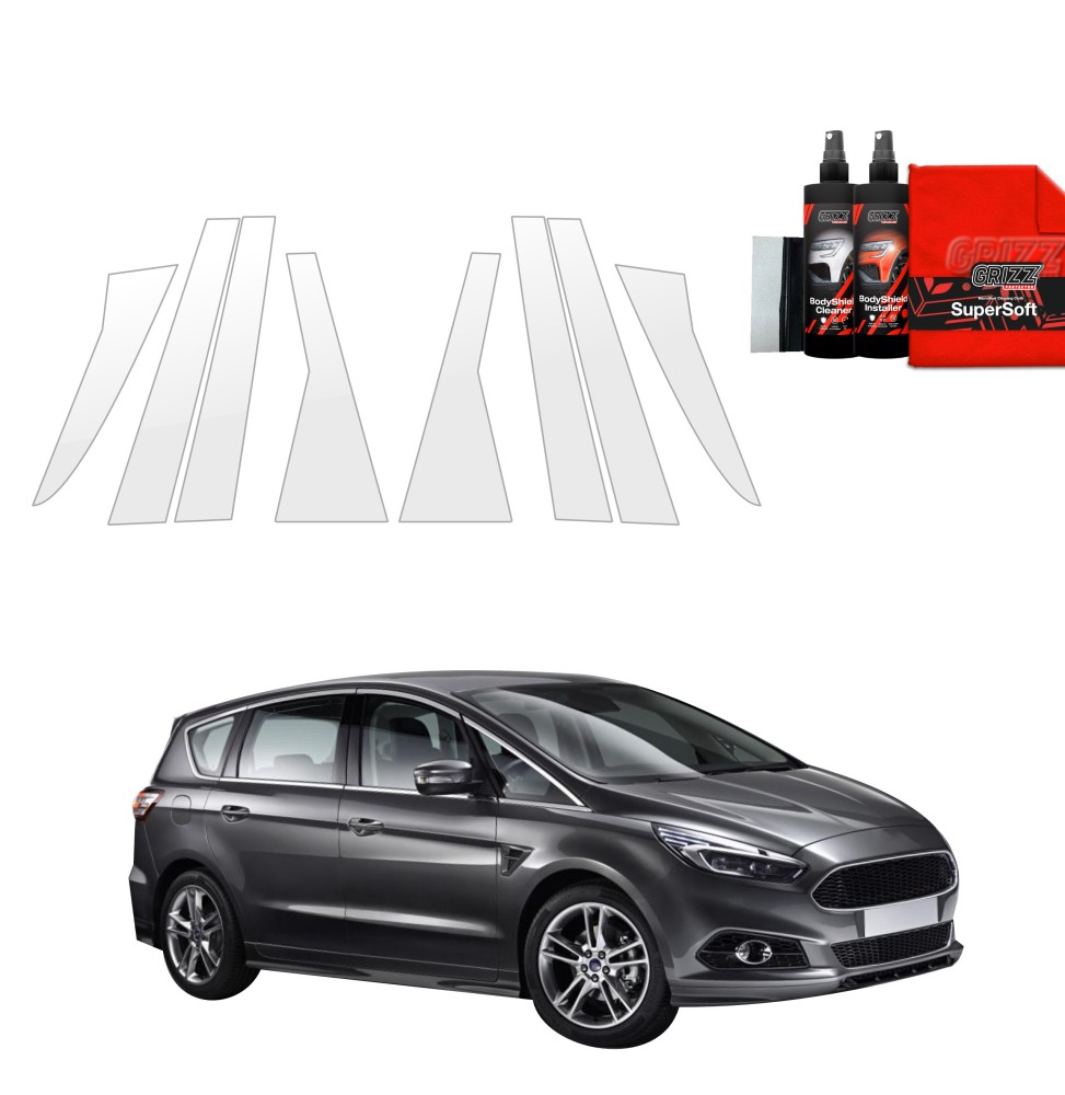 8w1 Folia ochronna na słupki do Ford S-Max MK2 (2015-2019)