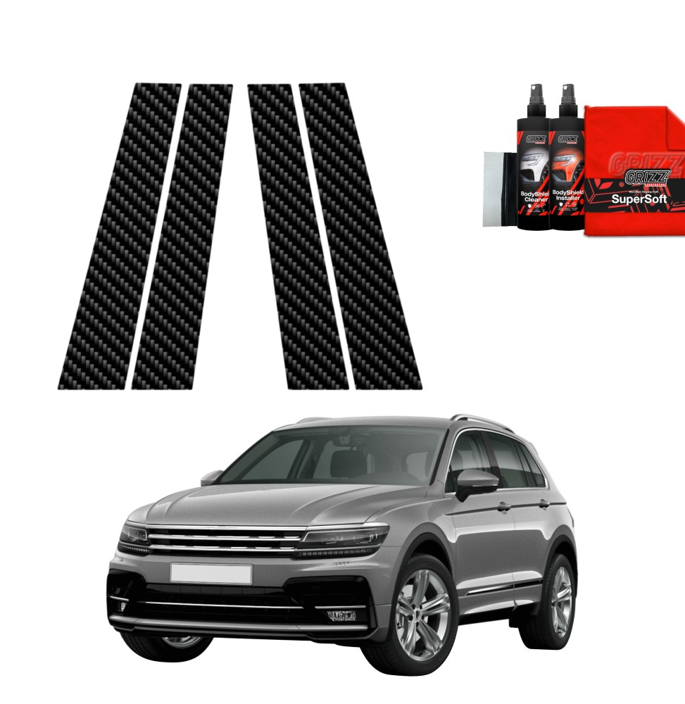 4w1 Folia karbonowa na słupki do Volkswagen Tiguan 2 (2016-2020)