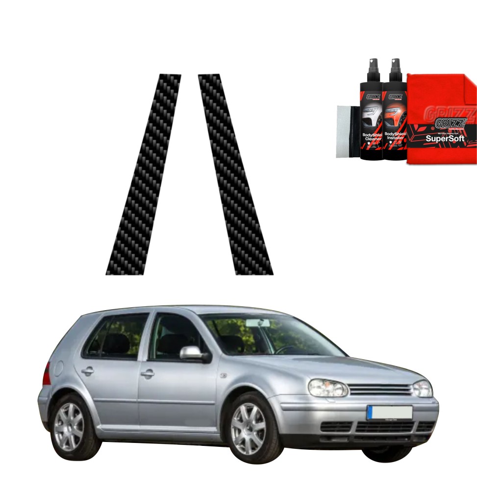 2w1 Folia karbonowa na słupki do Volkswagen Golf 4 Hatchback 5D (1997-2003)