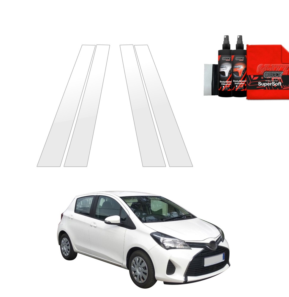 4w1 Folia ochronna na słupki do Toyota Yaris (2011-2016)