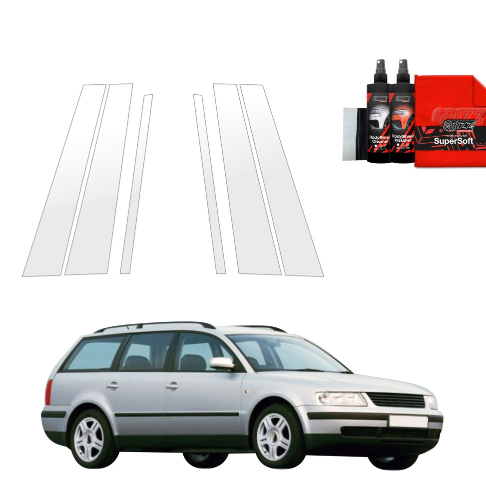 6w1 Folia ochronna na słupki do Volkswagen Passat B5 Variant (1996-2000)